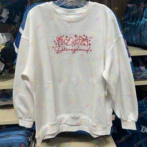 Disney Parks Disneyland Castle Bow Ribbon Mickey Earhat Icon Pullover Sweatshirt